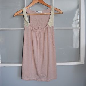 Embellished Racer Back Tank Sz M